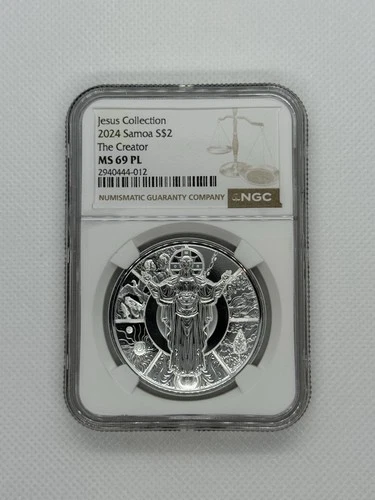 2024 Samoa 1 oz Silver Jesus The Creator NGC MS69 PL. 15,000 Mintage!