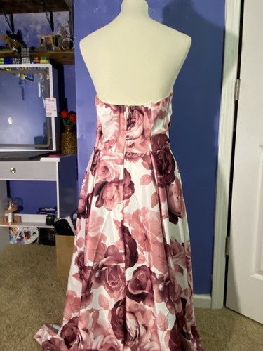 Pink And White Flower Dress Size 15 - Picture 2 of 2