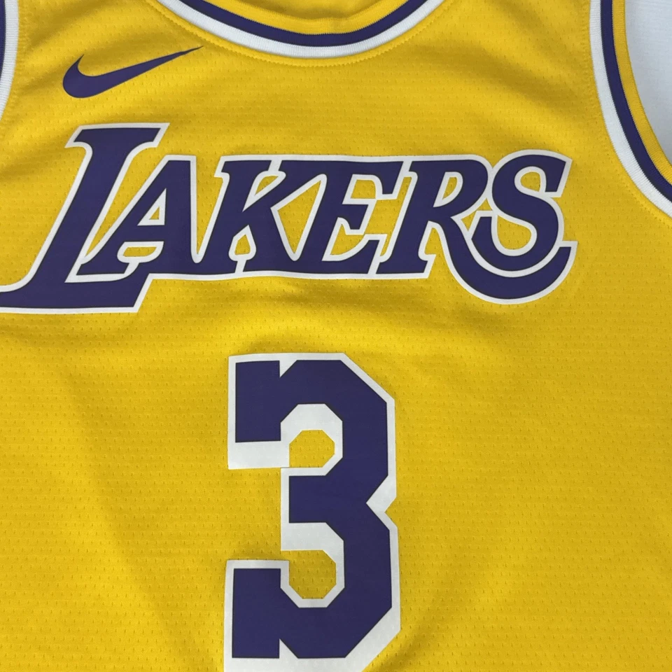 NIKE Anthony Davis Basketball Jersey Men’s Large Yellow LA Lakers #3 NBA Sports - image 4 of 4