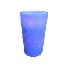 Lavender Wax Branch Design Lighted Fountain Candle  W/Remote Control