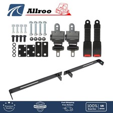 2X Retractable Golf Cart Seat Belts and Bracket Kit For EZGO Yamaha Club Car