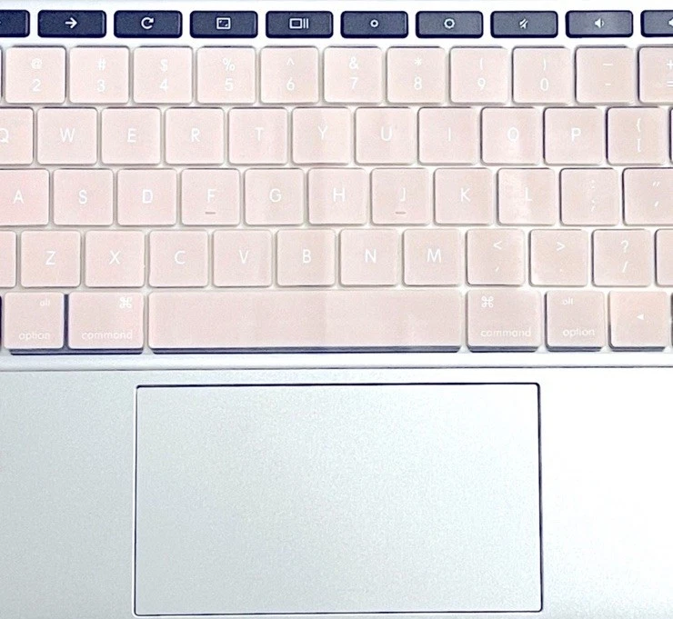 Recubrimiento de cubierta de teclado de silicona rosa suave para modelos Apple MacBook Pro 13” Pro 15” Foto 2 de 4