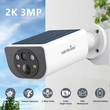 Wansview 2K Solar Security Camera 3MP Wireless WIFI Color Night Vision Outdoor
