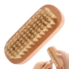 Wooden Nail Brush 2-Sided Fingernail Cleaning Brush Wooden Tool Boar Bristles