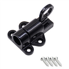 Black Aluminium Alloy Spring Door Lock with Automatic Locking Mechanism A