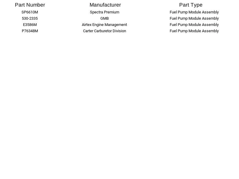 Módulo de bomba de combustible Spectra Premium SP6610M para Chevrolet GMC Suburban 1500 02-03 Foto 4 de 4