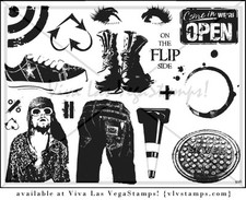 Unmounted Rubber Stamp Plate, Unmounted/Uncut Pink Rubber Stamps