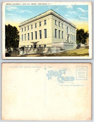 Providence Rhode Island Brown University John Hay Library Postcard AG469