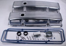 For Sbc Chevy 283 327 350 400 Tall Finned Polished Aluminum Valve Covers 58-86 For Sbc Chevy 283 327 350 400 Tall Finned Polished Aluminum Valve Covers 58-86
