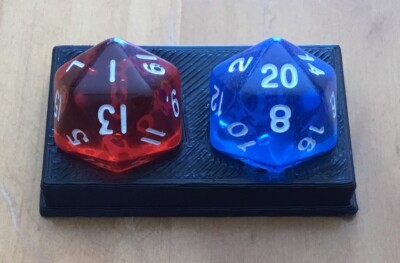 Doppel D20 Halter Würfel Dungeons And Dragons hochwertig Nerd Geek kompatibel