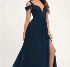 NWT LuLus Ocean Of Elegance Dress Blue Size Small