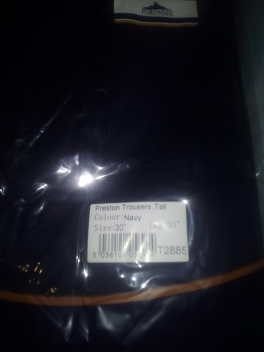 PORTWEST Preston Trousers Side Pockets Tailored Look Safety Work Wear 2885/T2885 - Picture 5 of 12