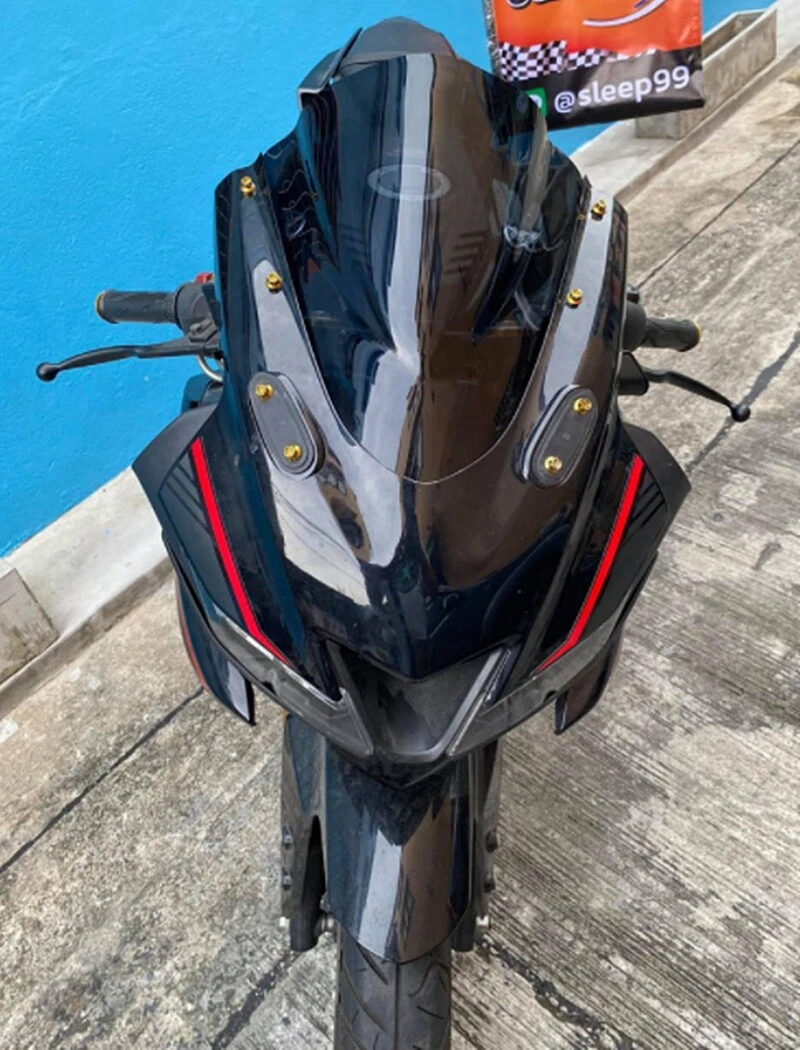 Motorcycle Accessories Windshield Black Color V1 for Yamaha R15