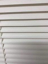 White PVC Blind Wood Effect Window Venetian Blinds Trimable Easy Fit Home Office