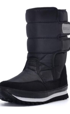 ENPLEI Black Winter Snow Boots - Weatherproof