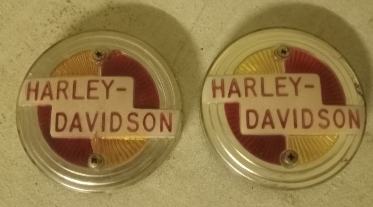 1957 1958 HARLEY DAVIDSON PANHEAD GAS FUEL TANK EMBLEM BADGE OEM SET eBay