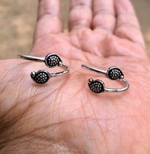 2 Pc 925 Sterling Silver Toe Rings Adjustable, Oxidized, Kids Rings, Paisley