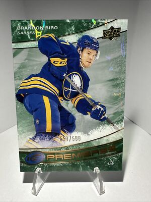 2022-23 Upper Deck Ice Brandon Biro Premieres GREEN /599 Buffalo Sabres #205