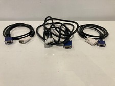 LOT OF 3 Cables: Male DVI-D to Male VGA CABLES One is 10 feet, Two are 6 feet