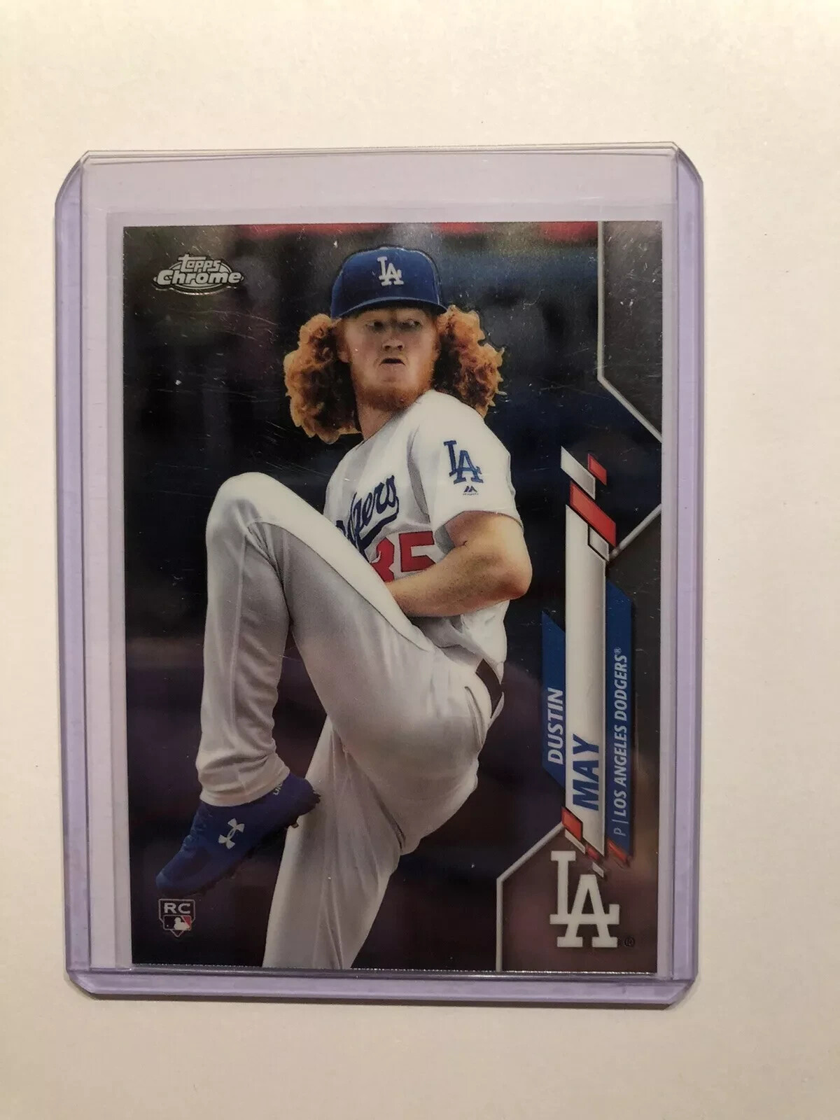 2020 TOPPS CHROME DUSTIN MAY ROOKIE RC #176 LOS ANGELES DODGERS!