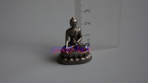 1" Old Chinese Tibetan Buddhism iron meteorite Shakyamuni Statues - Picture 2 of 5