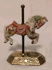 Willitts Design Group II Carousel Horse Floral Brass Pole & Base Limited Edition