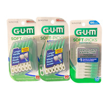 3 pk 280 count Gum soft picks advanced large pack  orignal on the go cases