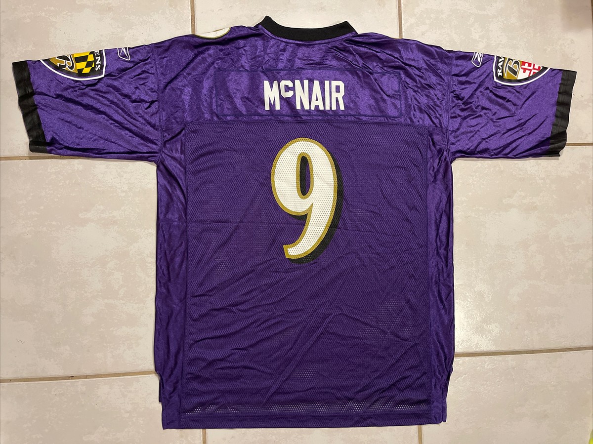 Vintage REEBOK Baltimore Ravens Steve McNair PURPLE NFL Jersey Men’s XL