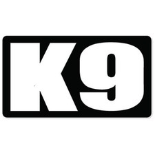 K9 K-9 unit police guard dog car bumper sticker 5" x 3"