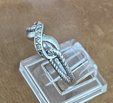 VINTAGE STERLING SILVER 925 LOVE INFINITY KNOT BAND RING SIZE 9.75