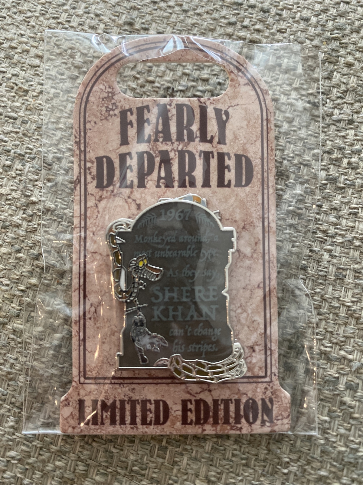 Disney Villains Fearly Departed Tombstone Shere Khan Pin LE 5000 New In Hand