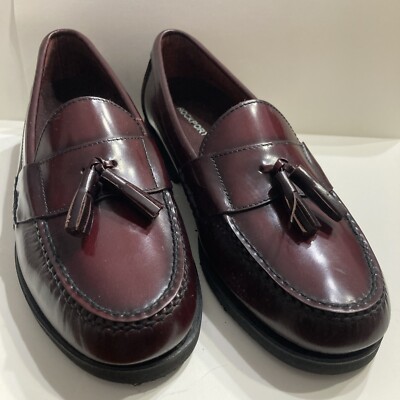 Rockport APM7116E Burgundy Red Leather Slip-On Loafer Shoes 