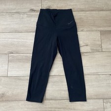 Nike Dri Fit Power Sculpt High Rise Crop Training Tights Size S Buttery Black