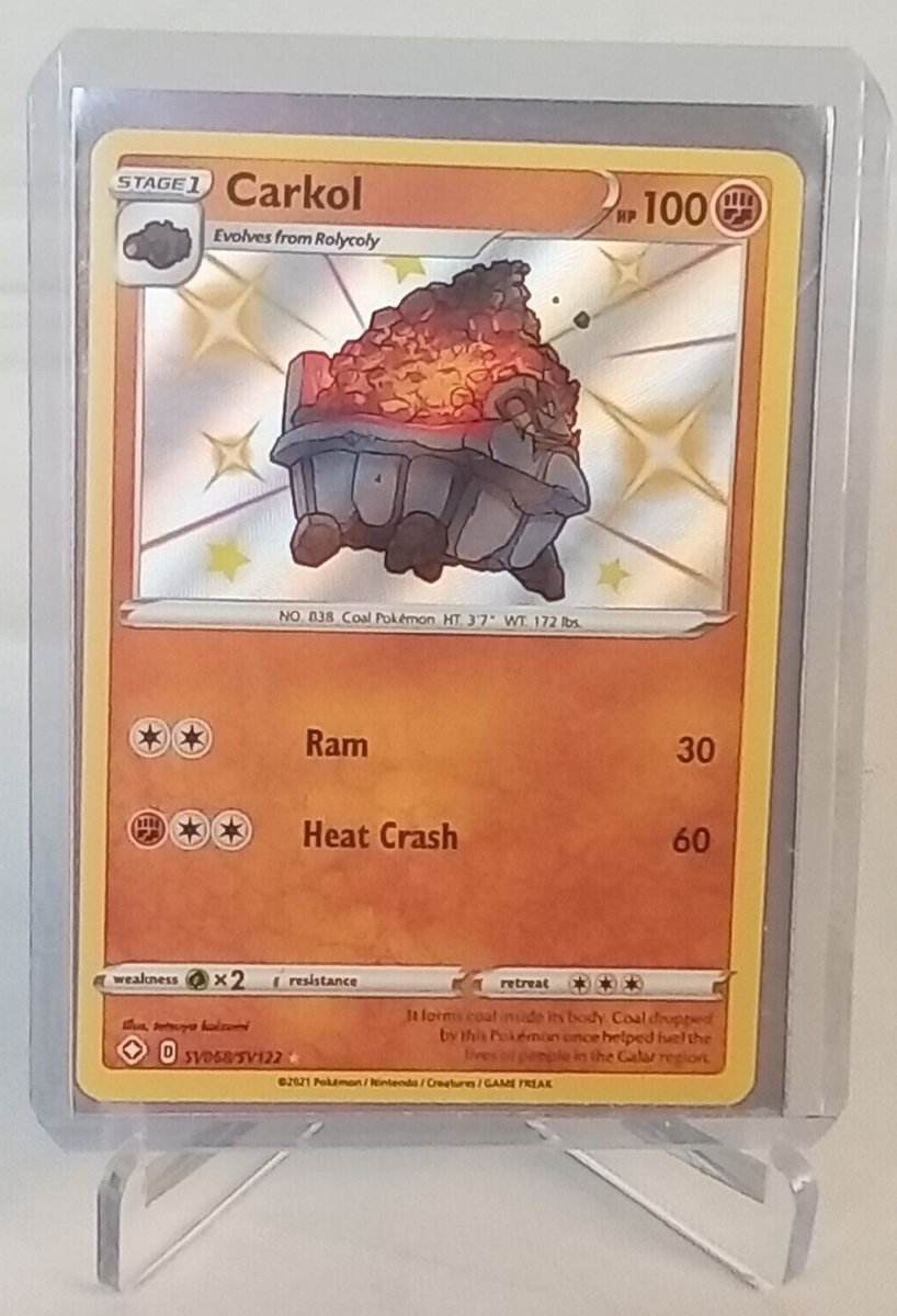 carkol pokemon card value Mint  + COALOSSAL Spanish Quick [Grass]2 Carkol Hp 100 Foil #SV068