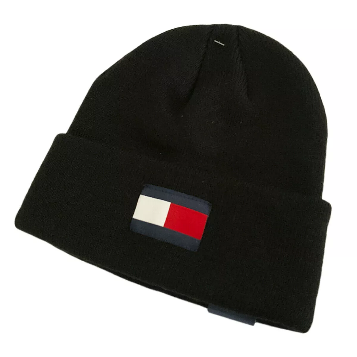 NWT Tommy Hilfiger Men's Flag Beanie Hat Skull Cap One Size Black, Gray,  Navy