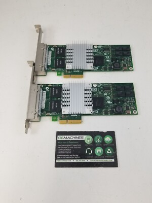 PAIR OF Intel D72468-003 Quad Port Gigabit Network Adapter TESTED FS