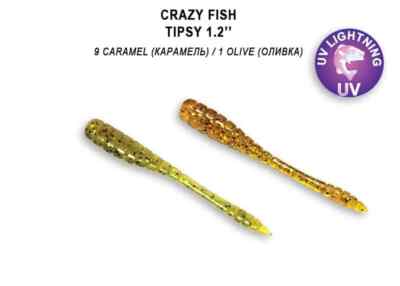 CRAZY FISH Tipsy 1.2'' Soft Eatable Lures UV Lightning