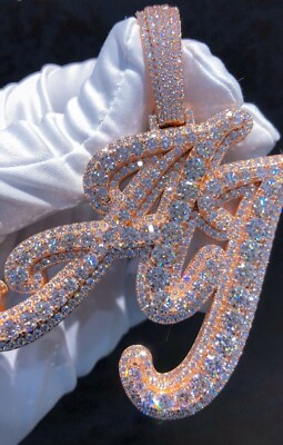 Silver Rose Gold Plated Men's ct Round Cubic Zirconia AJ