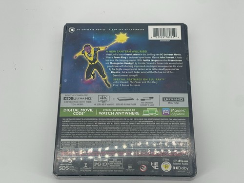 Green Lantern: Beware My Power Steelbook (4K HD + Blu-Ray + Digital) Brand New - Picture 2 of 2