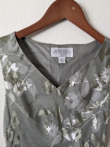 Vintage 90s Silk Dress Womens Sz 4 Boho Fairy Cottage Core Romantic Floral Midi - Picture 2 of 14