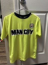 Manchester City Original Merchandise Soccer Yellow Green Jersey YOUTH LARGE