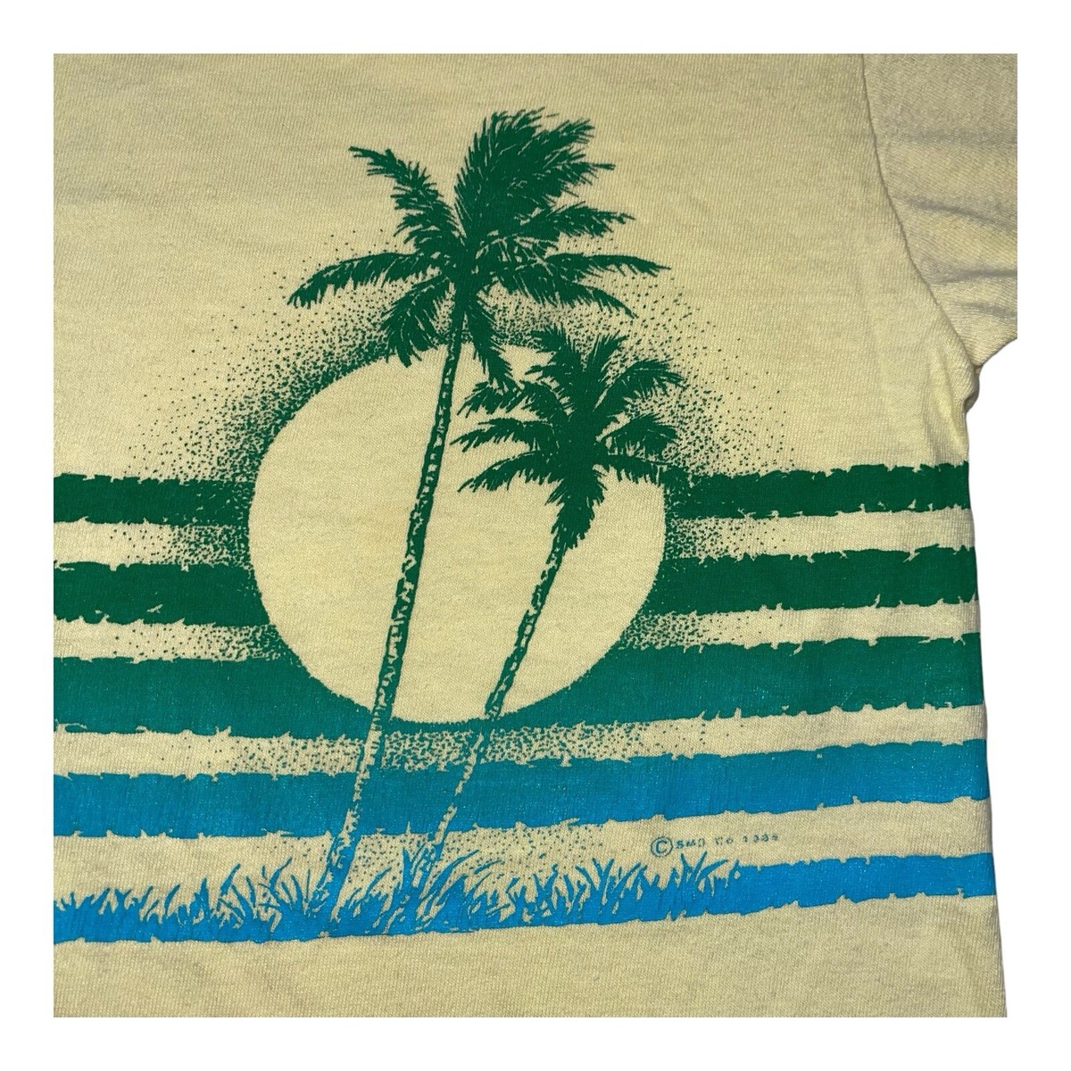VTG 80s Hobie Surf T-Shirt Size Medium Yellow Wrap Around VTG 80s Hobie Surf T-Shirt Size Medium Yellow Wrap Around
