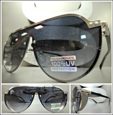 CLASSY ELEGANT VINTAGE RETRO Style SUN GLASSES SHADES Unique Silver Black Frame