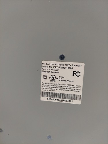 Zinwell ZAT-500HD/10000 Ricevitore HDTV digitale con telecomando #1069 - Foto 7 di 7