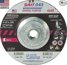 United Abrasives-SAIT 23318 A60S General Purpose Cut-Off Wheels 10pk