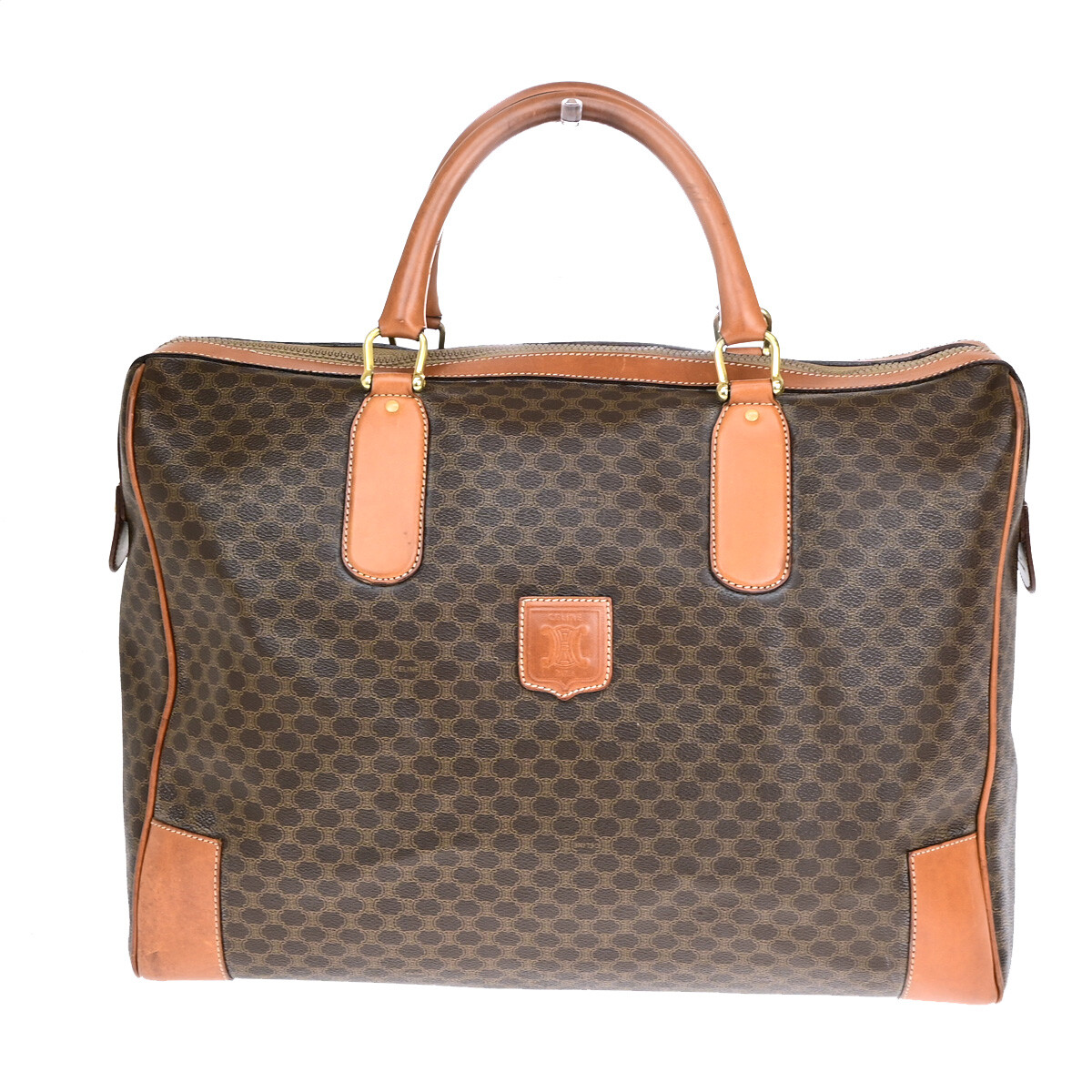 CELINE Macadam pattern logo ring hardware genuine leather backpack brown -6027 Celine Beige Triomphe Macadam Monogram Logo GHW Bucket  main image 3