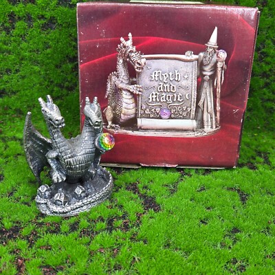 Tudor Mint Myth & Magic 3093 Dawn Of The Dragon Boxed Mould 2 Pewter Swarovski