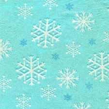 Fat Quarter Aqua Snowfall 100% Cotton Quilting Fabric Ideal for Frozen
