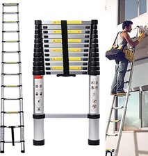 Telescoping Extension Ladder Aluminum Lightweight Collapsible Ladder EN131 150kg