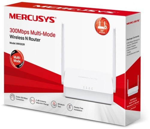MERCUSYS MW302R 300Mbps Wi-Fi Multi-Mode Wireless N Router Network QoS 2x 5dBi - Picture 5 of 5